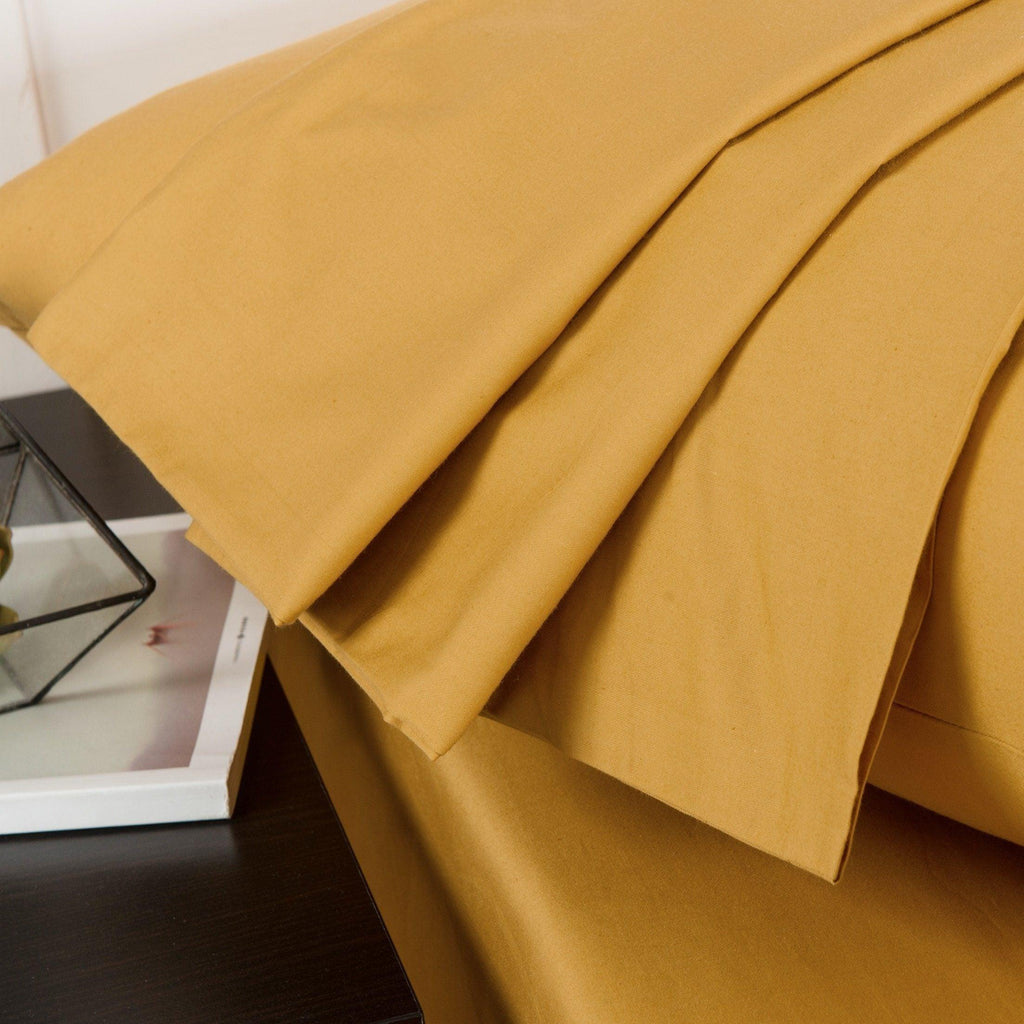 Honey Yellow Fitted Sheet Set