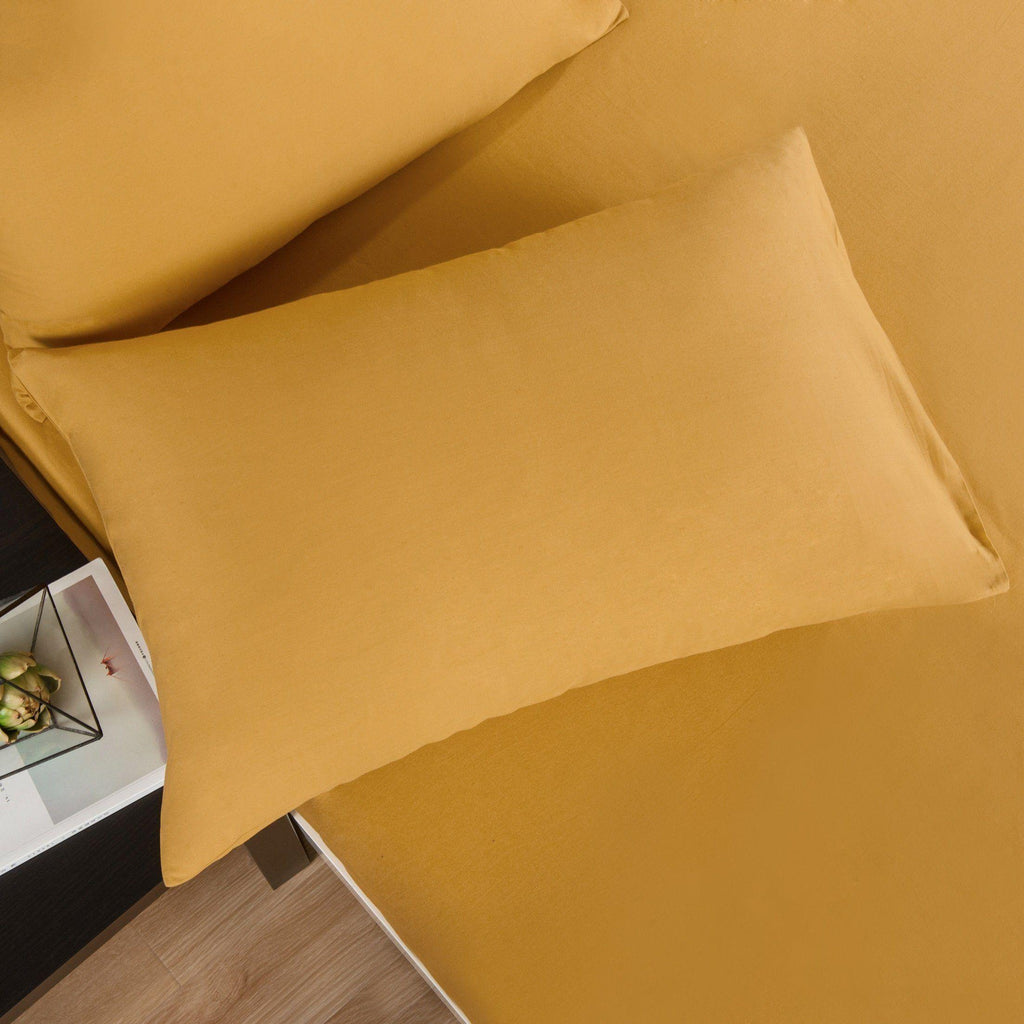 Honey Yellow Fitted Sheet Set