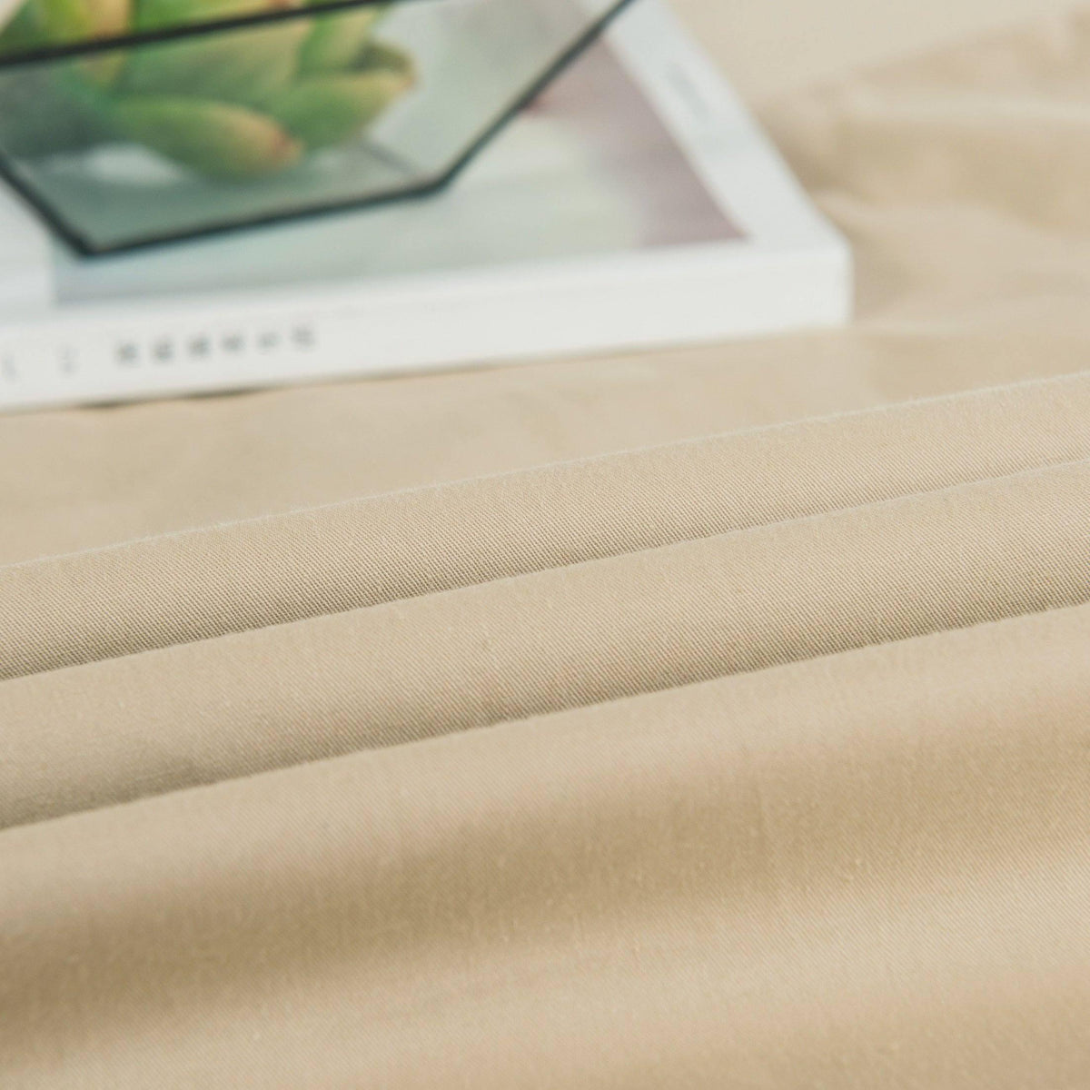 Sandy Beige Fitted Sheet & Pillowcase Set