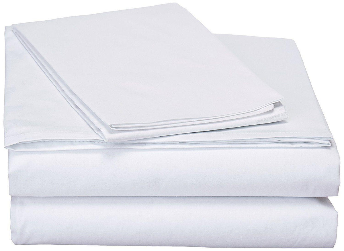 White Cotton Flat Sheet Set