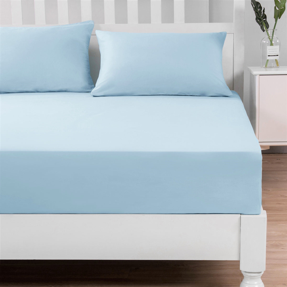 Seafoam Blue Fitted Sheet Set