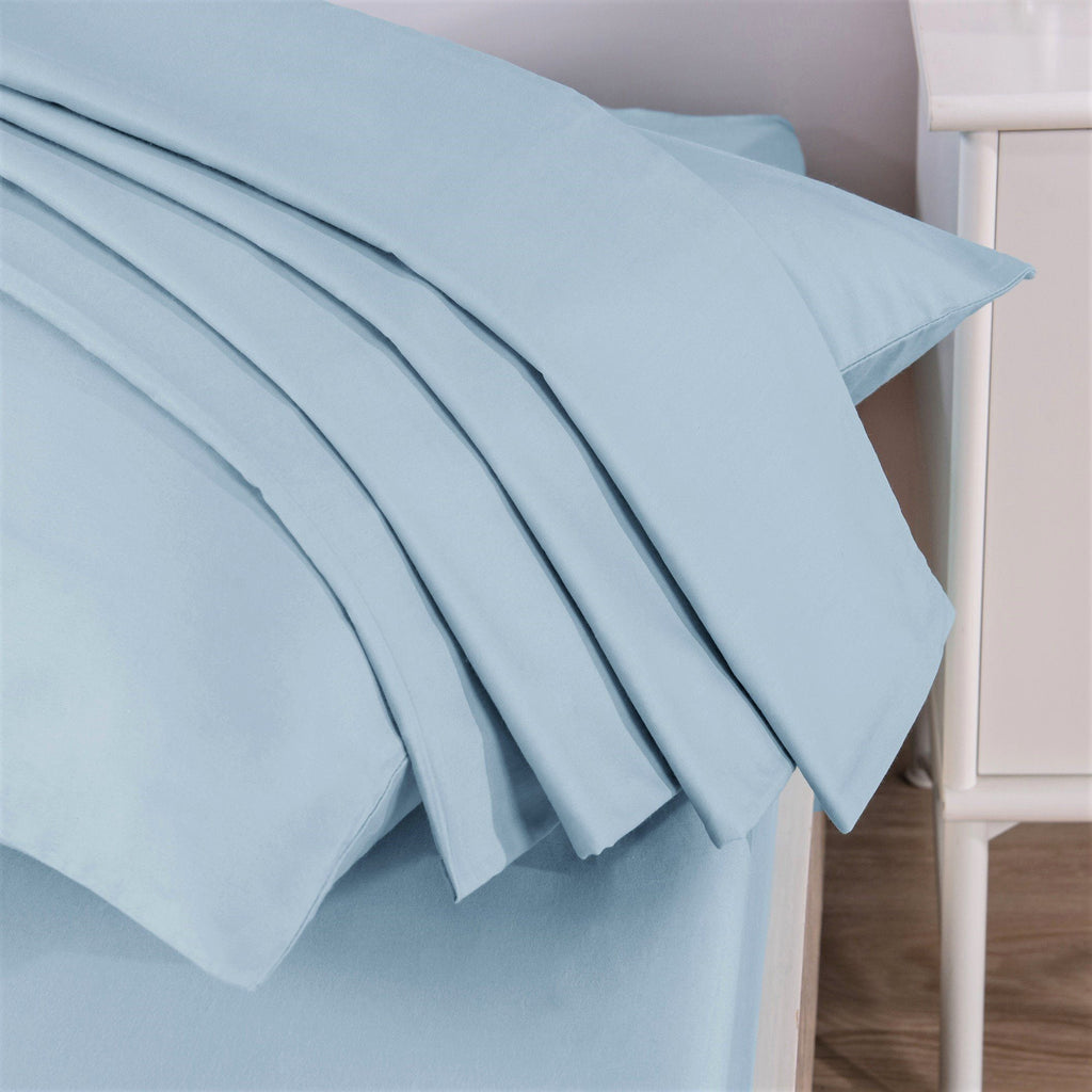 Seafoam Blue Fitted Sheet Set